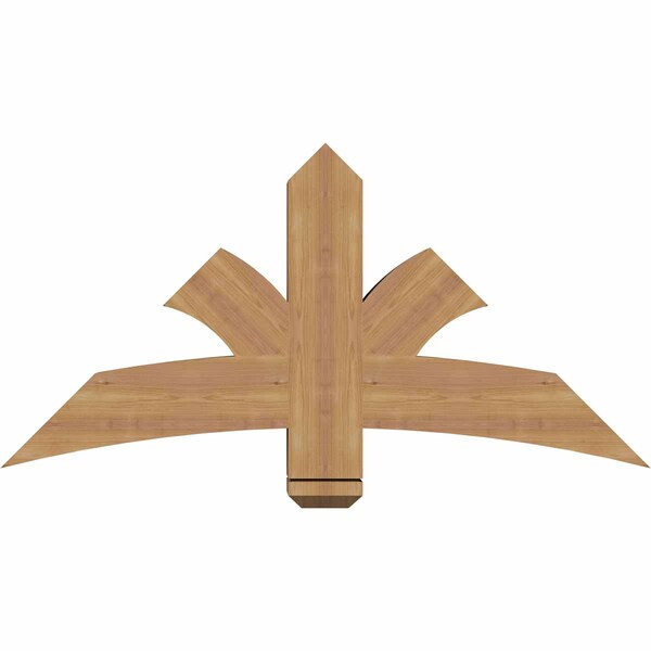 Ekena Millwork Davenport Timber Gable Bracket, Western Red Cedar, 48"W x 24"H x 5 1/2"D x 5 1/2"F, 12/12 Pitch GBW048X24X0606DAV00SWR - main